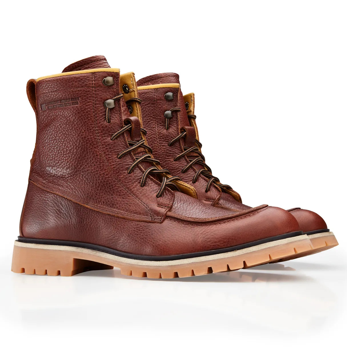 Botas Wagon de piel café para moto