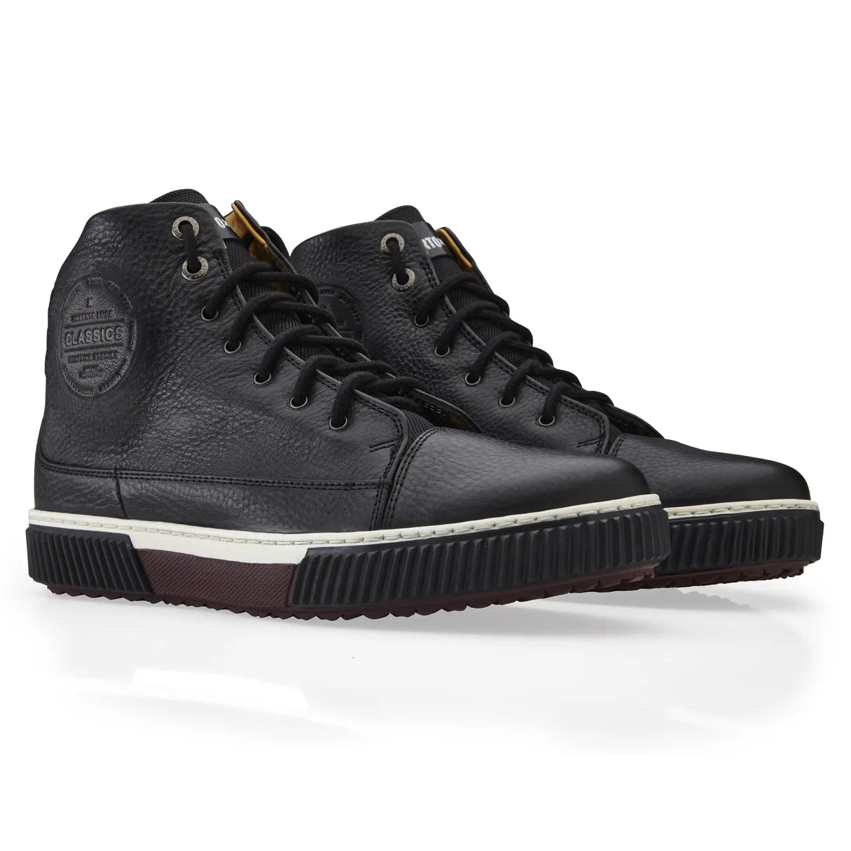 Tenis para moto Bonhan Classics de piel negra