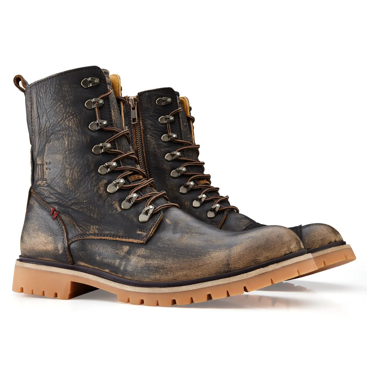 Botas Dune de piel café disponibles en línea